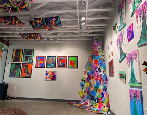 Artwork at the Art of the Puzzle exhibit